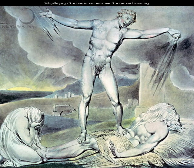 Illustrations of the Book of Job- Satan smiting Job with Sore Boils, 1825 - William Blake