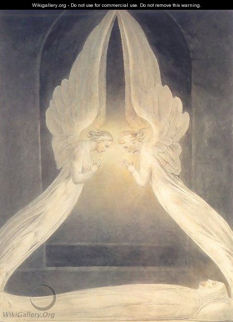 Christ in the Sepulchre, Guarded by Angels - William Blake Christ in the Sepulchre, Guarded by Angels - William Blake