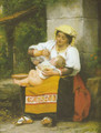 Italienne donnant la soupe a son enfant 1873 - Celestin-Joseph Blanc