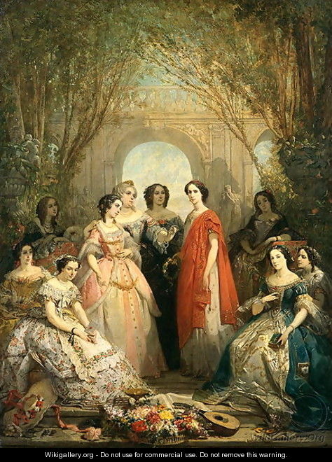 The Women of the Comedie Francaise in their Costumes, 1855 - Faustin Besson