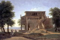 An Italian Villa with Figures - Jean-Victor Bertin