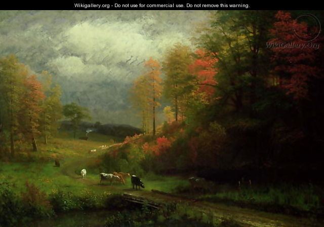 Rainy Day in Autumn, Massachusetts, 1857 - Albert Bierstadt