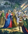 Judas Betrays his Master, from a bible, 1870's - Siegfried Detler Bendixen