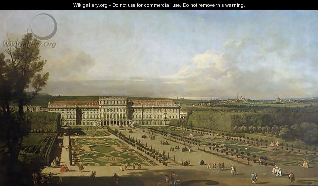 Schonbrunn Palace and gardens, 1759-61 - Bernardo Bellotto (Canaletto ...