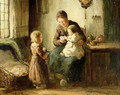 Playing with baby - Adolf-Julius Berg