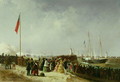 The Departure of the Steam Packet at Boulogne - Louis Bentabole