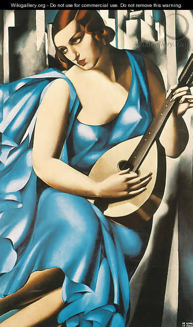 Lady in Blue with Guitar, 1929 - Tamara de Lempicka