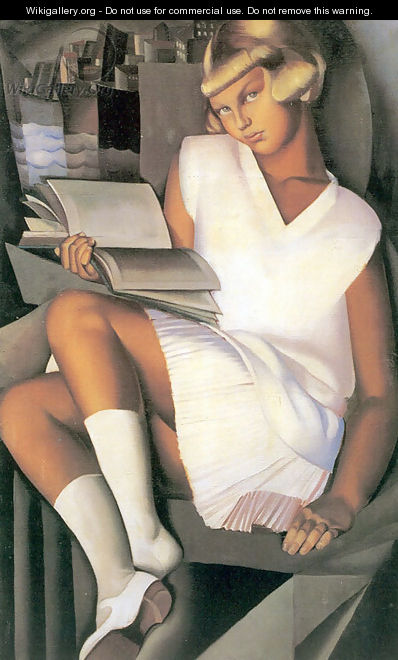 Kizette in Pink, c.1926 - Tamara de Lempicka Kizette in Pink, c.1926 - Tamara de Lempicka