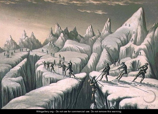 The Glacier du Tacconnay - George Baxter