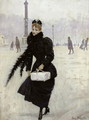 Parisian woman in the Place de la Concorde c.1890 - Jean-Georges Beraud