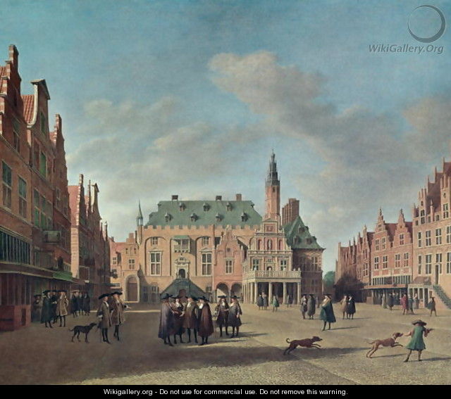 View of the Grote Markt in Haarlem - Gerrit Adriaensz Berckheyde