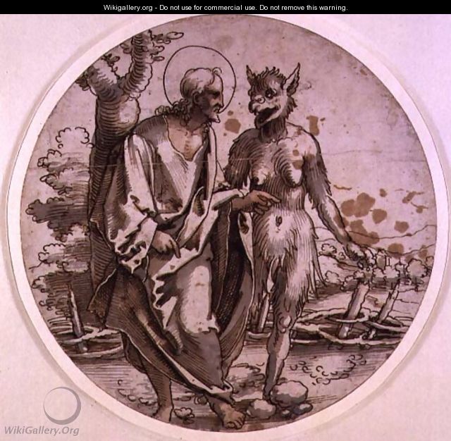 The Temptation of Christ, c.1522 - Hans Sebald Beham The Temptation of Christ, c.1522 - Hans Sebald Beham