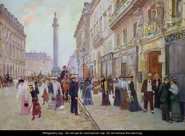 Workers leaving the Maison Paquin, in the rue de la Paix, c.1900 - Jean-Georges Beraud