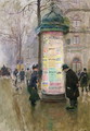 The Colonne Morris c.1885 - Jean-Georges Beraud