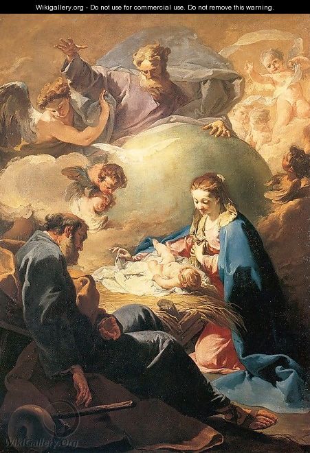 The Nativity with God the Father and the Holy Ghost 1740 - Giovanni Battista Pittoni the younger