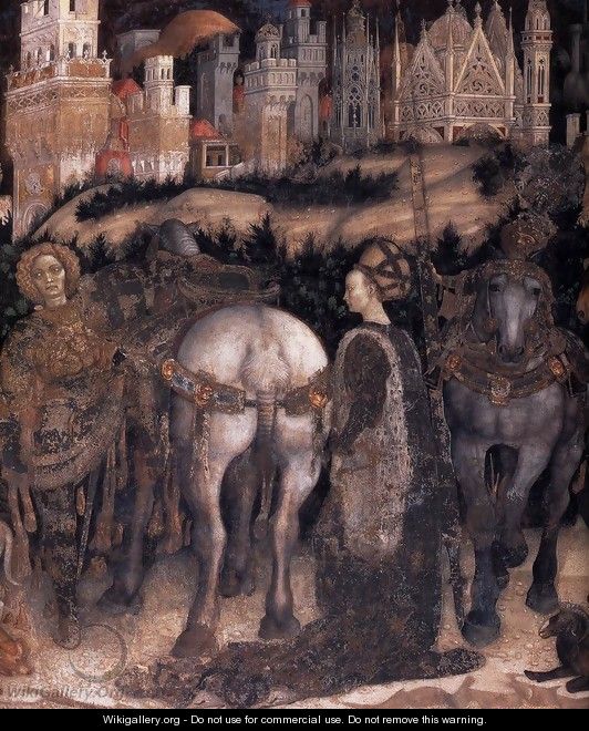 Saint George and the Princess of Trebizond (detail-1) 1436-38 - Antonio Pisano (Pisanello)