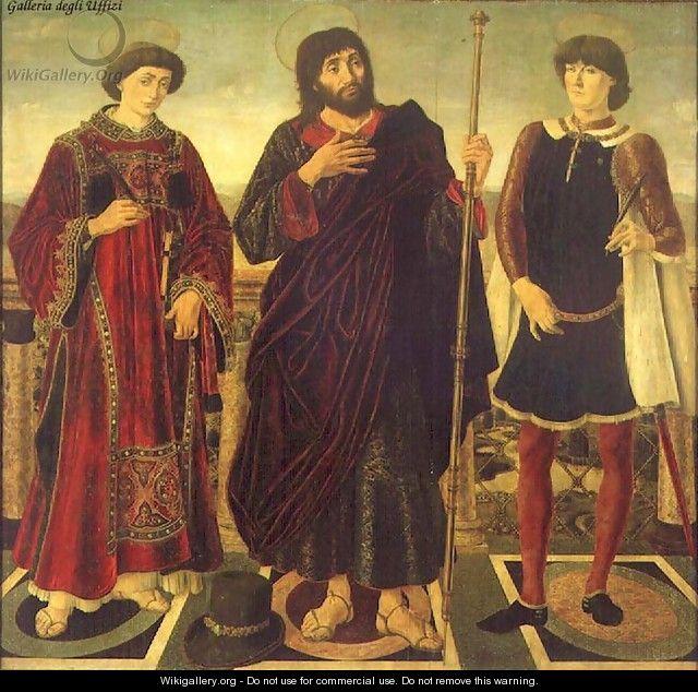 Altarpiece of the SS. Vincent, James and Eustace 1468 - Antonio Pollaiolo