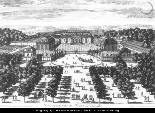 View and Perspective of the Trianon at Versailles - Francois de Poilly