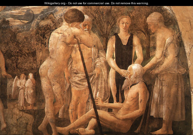 The Death of Adam (detail of Adam and his Children) c. 1452 - Piero della Francesca