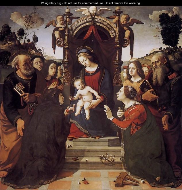 Virgin and Child Enthroned with Saints 1493 - Piero Di Cosimo