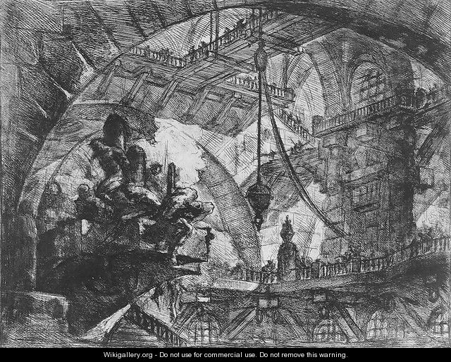 Prisoners on a Projecting Platform 1749-60 - Giovanni Battista Piranesi