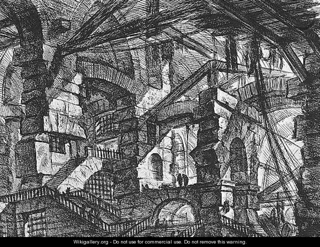 Carceri d'Invenzione- plate XIV (first edition) - Giovanni Battista  Piranesi - WikiGallery.org, the largest gallery in the world