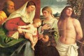 The Holy Family with Saints Catherine and Sebastian and a Donor - Sebastiano Del Piombo (Luciani)