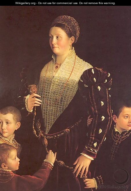 Portrait of the Countess of Sansecondo and Three Children 1533-35 - Girolamo Francesco Maria Mazzola (Parmigianino)
