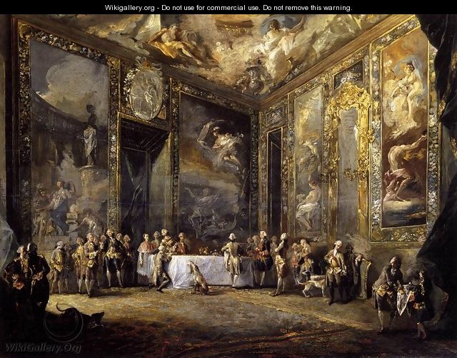 Charles III Dining before the Court c. 1788 - Luis Paret Y Alcazar