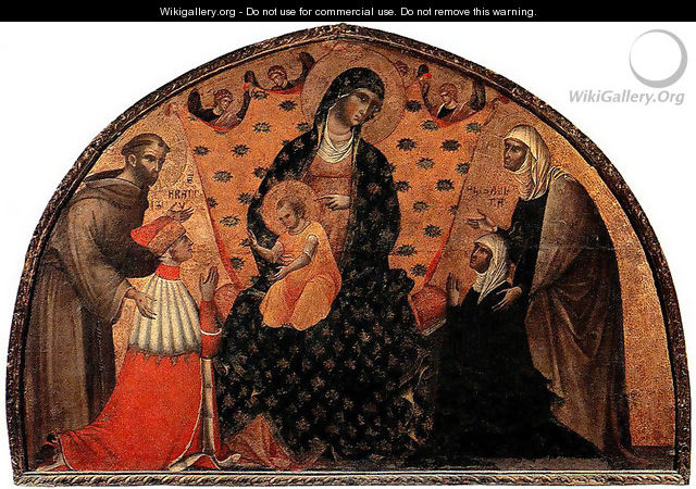 Doge Francesco Dandolo and his Wife Presented to the Madonna 1339 - Paolo Veneziano