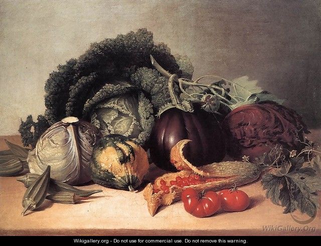 Still Life- Balsam Apples and Vegetables 1820s - James Peale