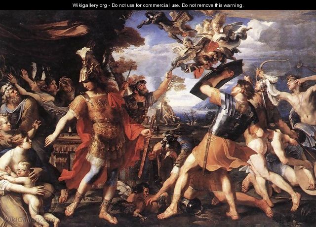 Aeneas and his Companions Fighting the Harpies 1646-47 - Francois Perrier