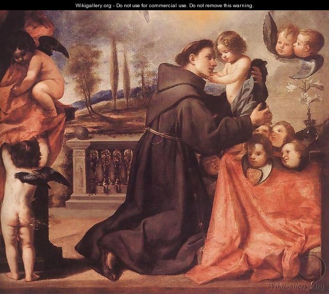 St Anthony of Padua with Christ Child - Antonio de Pereda