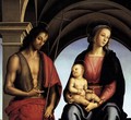 The Madonna between St John the Baptist and St Sebastian (detail-1) 1493 - Pietro Vannucci Perugino