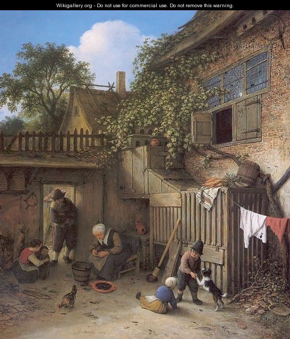 The Cottage Dooryard 1673 - Adriaen Jansz. Van Ostade