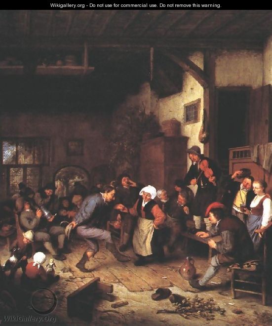 Merrymakers in an Inn 1674 - Adriaen Jansz. Van Ostade