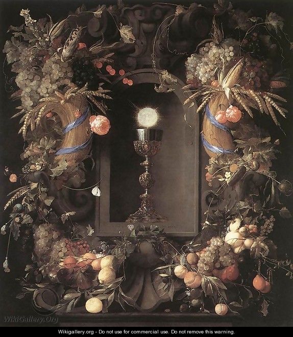 Eucharist in Fruit Wreath 1648 - Jan Davidsz. De Heem