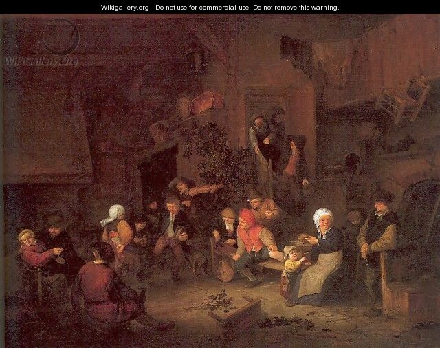 Villagers Merrymaking at an Inn 1652 - Adriaen Jansz. Van Ostade