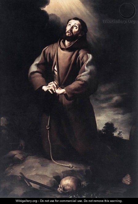 St Francis of Assisi at Prayer 1645-50 - Bartolome Esteban Murillo