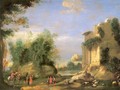 Landscape with Ruins and Figures copper - Filippo Napoletano