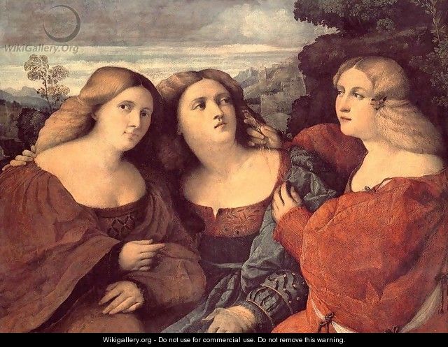 The Three Sisters (detail) 1520s - Jacopo d