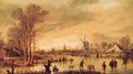 A River in Winter - Aert van der Neer