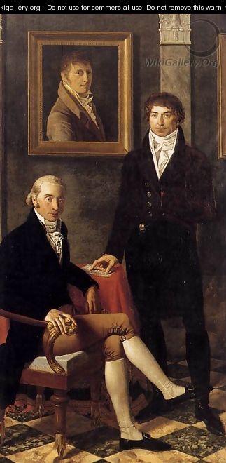 Portrait of François Wynckelman, François van der Donckt and Joseph Odevaere 1805 - Joseph-Denis Odevaere