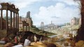 View of the Forum Romanum - Willem van, the Younger Nieulandt