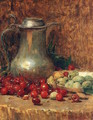 Still Life- Pewter Pitcher and Cherries 1890-1902 - Willie Betty Newman