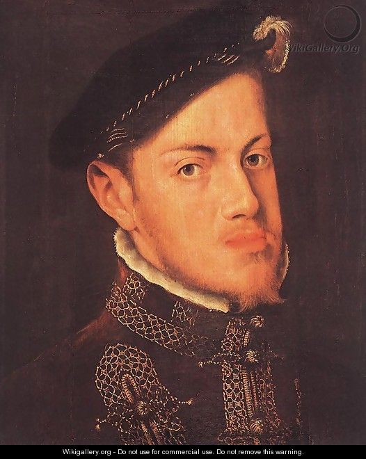 Portrait of the Philip II, King of Spain c. 1554 - Anthonis Mor Van Dashorst