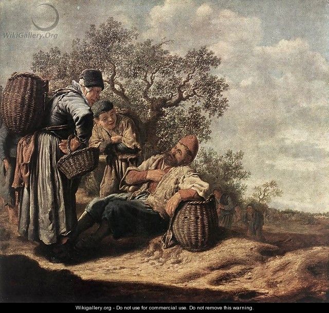 Landscape with Conversing Peasants - Pieter de Molyn