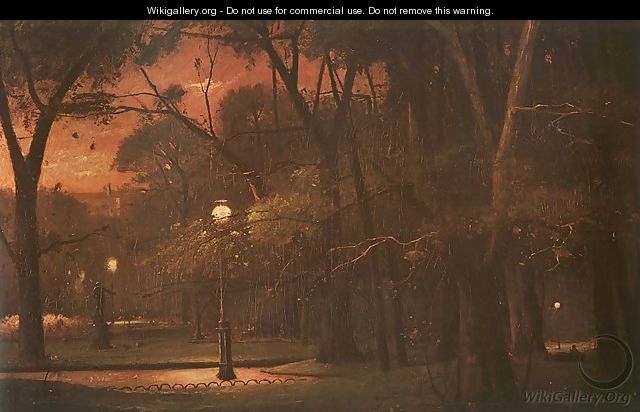 Park Monceau at Night (A Parc Monceau ejjel) 1895 - Mihaly Munkacsy
