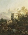 Mountainous Wooded River Landscape - Frederick De Moucheron