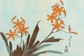 Orange Orchids - Katsushika Hokusai